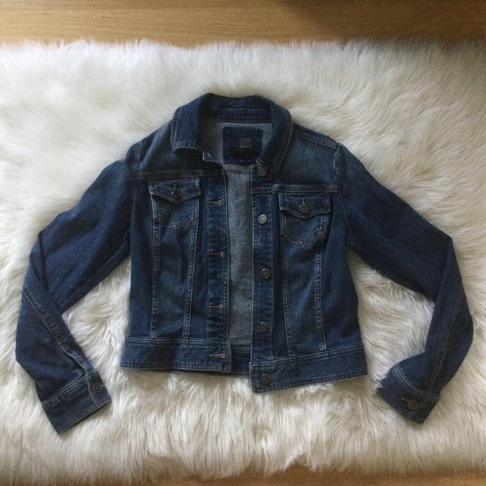 The Limited denim jacket waist length. Size S.